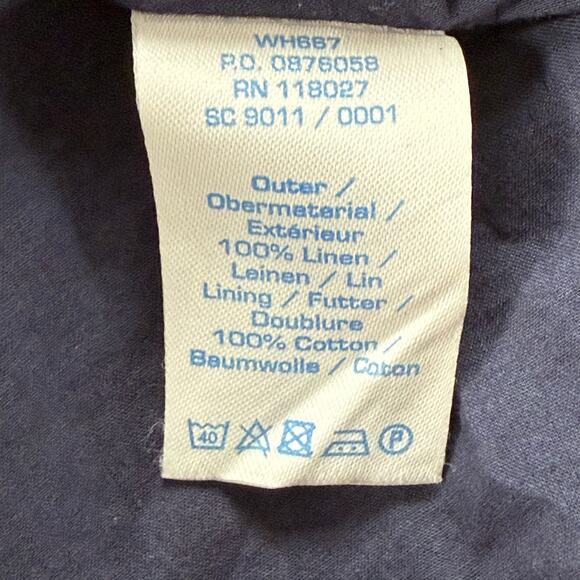 Boden 100% Linen Chambray Embroidered Fit & Flare‎ Sun Dress Sleeveless, Size 8 - Picture 8 of 9